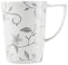Vinea Fine Bone China Rimmed Gun Metal 375ml Coffee Mug