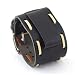 Nemesis #HIN-TK Wide Black Leather Cuff Wrist Watch Band