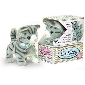 Lil Kitty Gray Walking Meowing Cat