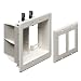 Arlington TVBU505-1 Recessed TV Box Wall Plate Kit Paintable 2-Gang, White