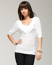 Zig Zag Pointelle Pullover