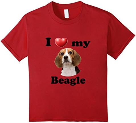 I Love My Beagle - Kids 8 - Cranberry