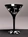 Personalitini - Monogram Black Polka Dot Martini Glass - I