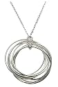 Sterling Silver Eternity Ring Circle Pendant, 18"