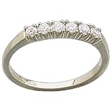Platinum Six Stone Diamond Anniversary and Wedding Band