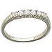 Platinum Six Stone Diamond Anniversary and Wedding Band