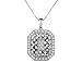 Vintage Diamond 1/3 Carat (ctw) Locket Pendant in 14K White Gold with Chain