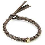 Mizuki 14k Bracelet Woven Leather Charm Star B