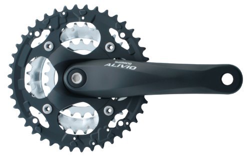 Shimano FC-M410 Alivio 8-Speed Square Taper Crank Set (170mm, 22/32/42, Black)