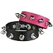 Pink Spiked Leather Wristband
