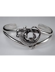 A Lively Little Lizard Accents This Sterling Silver Cuff Bracelet