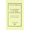 Les sept degr�s de l'�chelle d'amour spirituel