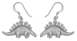 Earrings, 'Dinosaur Shield' 1.5" W 1.3" L