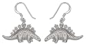 Earrings, 'Dinosaur Shield' 1.5" W 1.3" L