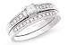 Jewelry : 1/3 Carat Diamond 14K White Gold Set Of Wedding Band and Bridal Engagement Ring
