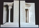 Matched Pair of Hand-made Bookends By Timothy Richards Depicting Corinthian Architectural Details