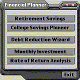 FinancialPlanner for Palm Hi-Res downloadable Software