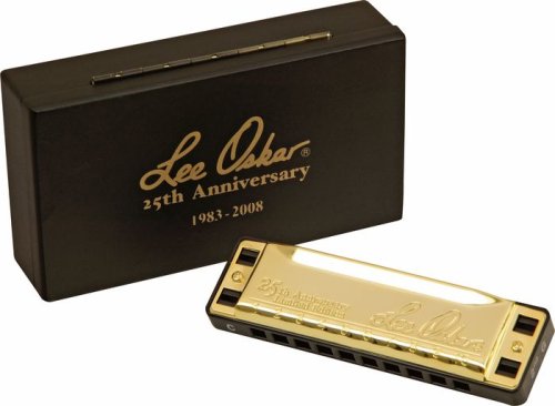Childrens Toyshop  Musical Instruments : Lee Oskar 25th Anniversary Major Diatonic Gold Harmonica, C