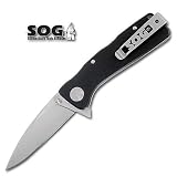 SOG Twitch XL Knife Plain Edge Black Handle