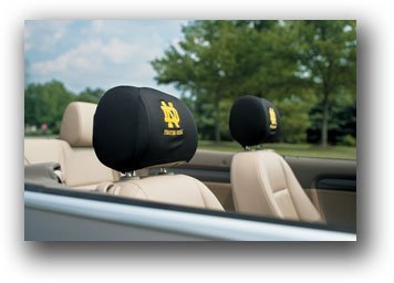 Notre Dame Fighting Irish Headrest Covers Set Of 2 - NCAA
