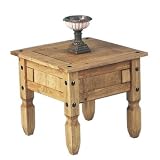 Corona Pine - Mexican Carved Living Room Side or End Tables x2