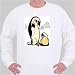 Sweatshirt with arctic, penguin, bird Medium White