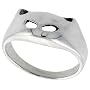 Sterling Silver Polished Cat Ring