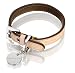 Hennessy Medium Leather Dog Collar, Natural LV with Chocolate Lining