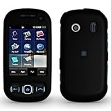 Black Rubber Feel Snap-On Cover Hard Case Cell Phone Protector for Samsung  ....