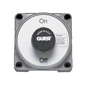 Guest 2304A Heavy Duty Diesel Power Marine Battery Extra Duty On Off Switch (600 Continuous, 1000 Momentary Amps) by