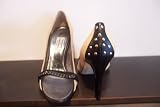 Philosophy Alberta Ferretti Chain Toe Leather Pumps 9.5