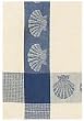 Waffle Weave 100% Cotton Blue Shell Dishtowel 18" X 28" Set / 6