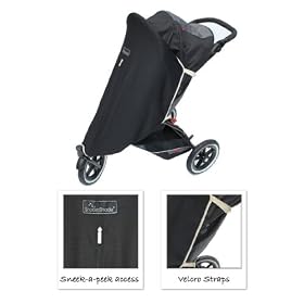 SnoozeShade Latte Trim Limited Edition - The Ultimate Blackout Blind for Pram, Buggy and Pushchairs