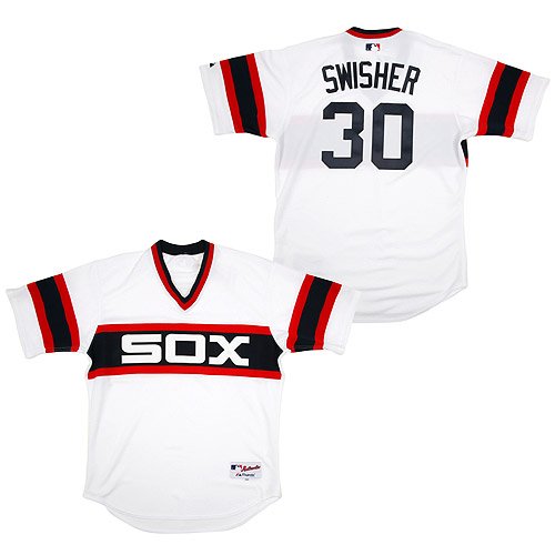 Chicago White Sox Authentic 1983 Turn Back the Clock Nick Swisher Home Jersey