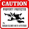 CAUTION: SUGAR GLIDER WITH ATTITUDE pet sign