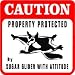 CAUTION: SUGAR GLIDER WITH ATTITUDE pet sign