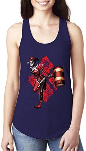 Custom DC Comics Harley Quinn And Joker Navy Tank Top