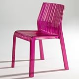 IMAGE OF Frilly Chair [Set of 2] Color: Transparent Fuschia