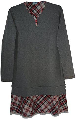 Andra Dreamwear Interlock Cotton One-Botton Sleepshirt with Scottish Design