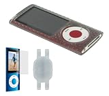 Smoke Diamond Design Crystal Skin TPU Case and Screen Protector Shield for Apple iPod Nano 5th Generation with Shoe Silicone Pouch for Nike+ iPod Sensor (iPod NOT Included)