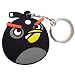 ANGRY BIRDS RUBBER KEY CHAIN -BLACK BIRD