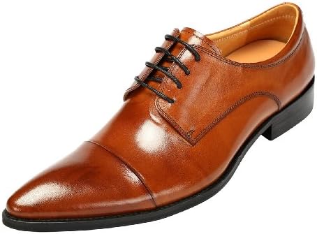 KLUOT Mens Pointed Toe Lace Up Spring Wedding Formal Leather Shoes Brown 44 EU