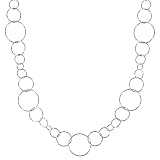 Sterling Silver Open Circle Link Necklace, 36 41E1c7ei FL. SL160 Sterling Silver Open Circle Link Necklace, 36