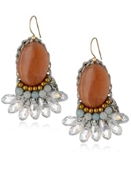 Panacea Light Pink Stone Oval Earrings