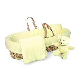Tadpoles Micro-Chenille Moses Basket Gift Sets in Yellow