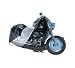 Raider Premium Motorcycle Cover. Fits Most Harley-Davidson and Other Models Up to 1500cc. Extra Large. Silver/Black. 02-1011