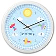 Olive Kids - Up and Away Personalized Clock (White)