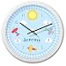 Olive Kids - Up and Away Personalized Clock (White)