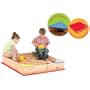 Dominoes Campetto di Sabbia per Bambini in Legno con Copertura per Pavimento