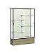 Waddell 2074PB-BZ-DK Reliant Floor Case44; Plaque Back44; Dk. Bronze Finish44; Driftwood Oak Base